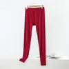 Calça de Casa Fina Solta de Verão Pode Ser Usada Fora Calça Longa Emagrecedora Modal Tamanho Plus Calça Básica Feminina Calça Elástica com Caimento