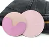 Espejo de Maquillaje Personalizado Funda de Cuero Fabricante Venta Directa Espejo de Maquillaje Portátil Redondo Funda Protectora Funda de Espejo de Cuero PU Rosa Personalización