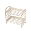 Estante de Almacenamiento Plegable de Doble Capa para Cosméticos y Joyería Creativos, Estante de Almacenamiento Simple para Escritorio de Hogar, Baño, Estante de Almacenamiento