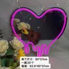 Lindo Sanrio Kuromi Luz de Atmósfera de Neón USB 5V Espejo de Escritorio para el Hogar Mesa Espejo de Maquillaje con Luz