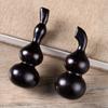 Creativos accesorios de calabaza pequeña piezas de mango de palo de rosa natural accesorios para llavero hechos en casa Colgante de ébano al por mayor