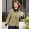 Jaqueta de Lã de Outono da Mamãe 2026 Novo Estilo Jaqueta Feminina Casaco de Lã Feminino Meia-idade e Idosos Outono/Inverno Top Estiloso
