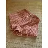 Calça de Pijama Colorblock Xadrez Estilo Suave para Mulheres, Versátil para o Verão, Leve, Elástica, Cintura Alta, Emagrecimento, Adequada para Caminhar ao Ar Livre ou Usar em Casa