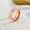 Anillo de Acero Inoxidable de Aliento de Bebé para Mujer Estilo Nicho de Alta Gama que No se Desvanece Joyería de Acero Titanio Colorido Joyería de Mano Venta al por Mayor