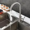 Grifo de Cocina de Acero Inoxidable 304 para Agua Caliente y Fría, Lavabo para Lavar Verduras, Grifo Giratorio Antisalpicaduras