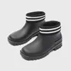 Botas de lluvia de moda transfronterizas para hombre, ropa de exterior, estilo coreano, versátiles, para pareja, antideslizantes, botas de lluvia, suela gruesa, cómodos, antideslizantes, zapatos para cocina, mujer