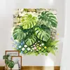 Xinuo PH_QTB704 Hoja de Tortuga Tropical Planta Verde Pegatina de Pared Papel Floral Autoadhesivo para Decoración de Pared de Sala de Estar y Dormitorio