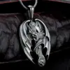 Tendência de Moda Dragão Voador Coluna de Pan Pingente Colar Retrô Masculino Estilo Explosivo Corrente de Suéter Venda Quente