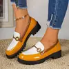 Mocasines brillantes de charol de talla grande a la moda para comercio exterior transfronterizo para mujer, estilo británico casual sin cordones para trabajo y ocio