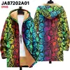 Chaqueta de Estilo Nuevo Transfronteriza con Elementos de Patrón Multicolor, Cárdigan con Capucha y Cremallera 62, Abrigo Grueso de Algodón Polar de Invierno con Forro Amarillo