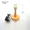 Base de lámpara de mesa de madera maciza base de madera portalámparas enchufable base de tornillo e27 base e14 bricolaje con cable con interruptor base de lámpara de mesa