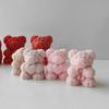 Molde de vela de aromaterapia de oso de rosas Jiahuimei DIY Día de San Valentín jabón hecho a mano piedra aromática regalo hecho a mano chocolate
