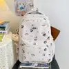 Mochila de Corazón para Niña de Dibujos Animados Mochila Floral de Gato Cachorro Lindo de Aspecto Elevado para Mujer Versátil Casual para Estudiante Escuela
