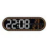 Reloj de Estilo Geométrico Simple, Reloj Decorativo para Sala de Estar y Comedor, Reloj Electrónico LED Multifuncional, Reloj de Dormitorio Gh9009
