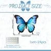 Nuevo Adhesivo de Pared de Mariposa Azul Estéreo Simulado 3D Decoración de Atmósfera para el Hogar Pegatinas de Mariposa Un Paquete 36 Piezas