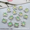 Anel retangular de zircônia grande com furo passante multicolorido, nova caixa mágica de diamante, acessórios de contas para pulseira e colar DIY, liga metálica com furo reto