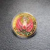 Moneda Conmemorativa de las Doce Constelaciones Moneda Chapada en Oro Constelación de 12 Medallón Conmemorativo de Tarot Europeo y Americano Moneda de Oro Moneda de los Deseos Espejo Cruzado