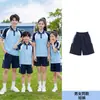 Conjunto de Dos Piezas de Verano Nuevo Estilo para Estudiantes de Primaria y Secundaria de la Ciudad de Hezhou, Guangxi: Camiseta de Manga Corta, Shorts y Pantalones Largos