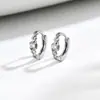 Zirconias Brillantes Rodeando los Aros para la Oreja, Pendientes Exquisitos y de Alta Gama, Versátiles y Elegantes para el Uso Diario