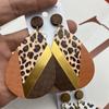 Brincos Europa e América Brincos de Leopardo Exagerados Brincos Vintage de Madeira Comércio Exterior da Amazon