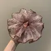 Goma para el pelo de organza con lunares y encaje para mujer, Lazo para el pelo dulce y elegante, Banda para moño grande, Accesorio para el pelo