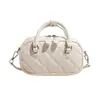 Bolso de Hombro Rombo Estilo Coreano para Mujer 2026 Primavera Nuevo de Moda Gran Capacidad para Viajes Diarios Bolso Boston