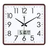 Reloj de Pared Cuadrado para Sala de Estar Silencioso Reloj Electrónico Moderno Casual de Moda Calendario Doméstico Creativo Reloj de Cuarzo