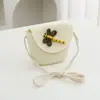 Bolsita Pequeña Linda de Verano para Niños Bolso Nuevo para Mujer Celebración en Línea Monedero de Moda Bolso de Paja Bolso Cruzado de Viaje para Bebé Moderno