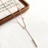 Popular Precio Especial Moda y Temperamento Dulce Sonido de Amor Acero de Titanio Silbato Clavícula Collar de Amor para Mujer de Alta Calidad con Preservación de Color