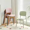 Cadeira de Jantar Simples Moderna Casa Espessada Plástico Adulto Negociação Banqueta Mesa Cadeira Encosto Celebridade da Internet Maquiagem