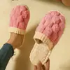Pantuflas de Felpa Estilo Pareja para el Hogar, Pantuflas Cerradas Cálidas y Versátiles de Invierno, Pantuflas de Algodón Simples para Interiores Suaves y Cómodas