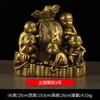 Monos de cobre de los cinco monos recaudan dinero zodiaco mono monedero cornucopia mono de dinero artesanías de bronce al por mayor