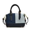 Bolsa Boston para Mujer 2024 Nueva Mezclilla Color de Contraste Costuras Portátil Bolsa Almohada Bolso de Hombro Cruzado de Alta Gama