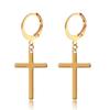Moda Europea y Americana Personalizado Nuevo Cruz Original Aretes Personalizados Acero Inoxidable Hebillas para Oreja Aretes de Botón Aretes de Moda