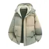 Nueva Chaqueta de Algodón Cálida de Terciopelo Invierno de Alta Calidad para Hombre con Capucha Talla Grande Abrigo de Algodón Engrosado para Montañismo al Aire Libre Amor