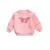 Sudadera para Niña 2026 Nueva Ropa Infantil Mariposa Primavera y Otoño Top Elegante Estilo Coreano para Niños Top Versátil de Manga Larga Moderno