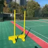 Suporte de rede de badminton para quadra interna escolar, suporte móvel para vôlei padrão para exterior, coluna de vôlei de ar multiuso em aço inoxidável