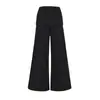 Pantalones de Chándal "Canguro" con Puños Ajustables, Pierna Ancha, Dobladillo Amplio, Estilo Americano, Cintura Alta, Holgados, Color Sólido, Pantalones Largos Casuales para Mujer