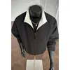 Chaqueta Bomber de Bloques de Color Americana para Hombre Primavera Ajuste Delgado Doble Cremallera Ropa Deportiva Chaqueta Resistente al Agua, al Viento y a la Suciedad para Exteriores