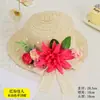 Día del Maestro Sombrero de Paja Floral Hecho a Mano Materiales DIY Sombrero Estilo Francés con Flores Secas Sombrilla Sombrero de Sol para Adultos Actividad de Calentamiento