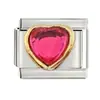Pulseira Elástica de Aço Inoxidável Série Pedras Preciosas em Formato de Coração Pulseira Pequena Personalizada Acessórios Coração de Cristal Aço Inoxidável Ametista