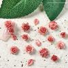 Novo material de joia para unhas vermelho tijolo bolsa tie-dye rosa camélia decoração de arte de unha retrô acessórios para unhas