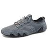 Verano Transfronterizo Transpirable Zapatilla Casual para Hombre Talla Grande Costura Cuero Malla Zapatos Moda Coreana Zapatos de Hombre