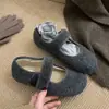 Zapatos Mary Jane delicados estilo coreano con una sola correa y cierre de velcro, nueva colección Otoño 2026, zapatos casuales versátiles de punta redonda y corte bajo