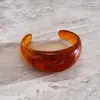 Pulsera Redonda de Resina con Gradiente Personalizada Transfronteriza Europea y Americana, Pulsera Sencilla y Versátil para el Día a Día, Joyería Geométrica de Alta Gama para Mujer