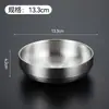 Acero Inoxidable 304 Estilo Coreano Plato para Condimentos Plato Frío Plato Coreano Dorado para Encurtidos Bol para Arroz Bol para Cocinar Plato para Dips