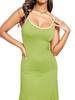 Amazon Europeu e Americano Transfronteiriço Roupas Femininas Tk Estação Independente Verão 2025 Novo Vestido Sexy com Costas Abertas e Alças Contrastantes