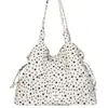 Bolso cruzado casual estilo coreano 2026, bolsa de tela de gran capacidad para el trabajo y los viajes, bolso de mano de lunares vintage para el tiempo libre