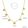 Joyas Transfronterizas Colgante de Corazón Flor de Durazno Diamante Redondo Cadena para Clavícula Acero Inoxidable Chapado en Oro de 18K Collar Venta Directa del Fabricante de Joyería
