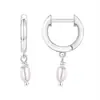 Pendientes Colgantes Huggie de Moda Transfronteriza Europea y Americana con Colgante de Circonita Pendientes de Aro 2024 Joyería de Verano para Mujeres